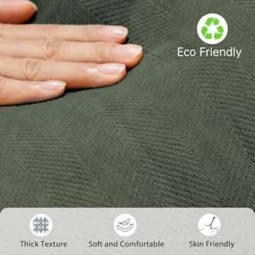 ZWJD Army Green Pillow Covers 18x18 Set of 2 Chenille Throw Pillow Covers with Elegant Design Soft and Luxurious Decorative Throw Pillows for Couch, Bed, and Home Decor