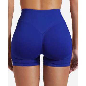 VOYJOY Women Workout Impact Shorts 3.6"/ 4.5"/ 6" Scrunch Butt Lifting Gym Seamless Booty Biker Shorts
