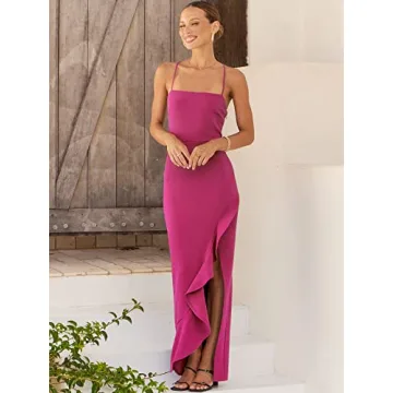 Elegant Spaghetti Strap Bodycon Maxi Dress for Women