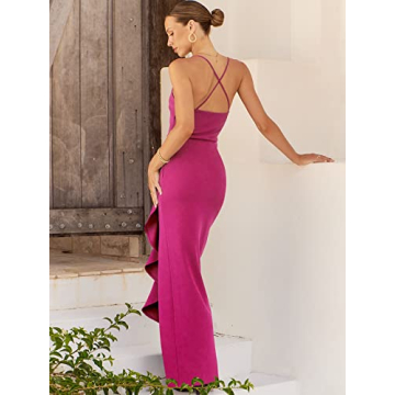 Elegant Spaghetti Strap Bodycon Maxi Dress for Women