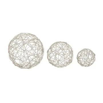 Deco 79 Metal Geometric Decorative Sculpture Home Decor Statues, Set of 3 Accent Figurines 8", 6", 4...