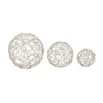 Deco 79 Geometric Metal Sculpture Set of 3 for Home Decor