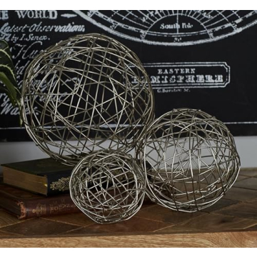 Deco 79 Geometric Metal Sculpture Set of 3 for Home Decor