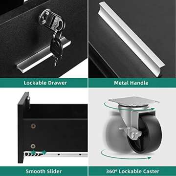 YITAHOME Wood File Cabinet - Stylish Storage Solution