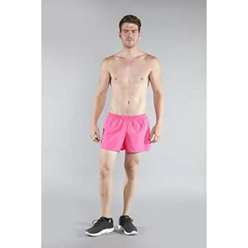 BOA Mens 3" Half Split Running Shorts - Hot Pink
