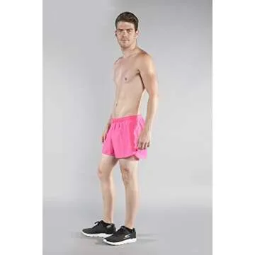 BOA Mens 3" Half Split Running Shorts - Hot Pink