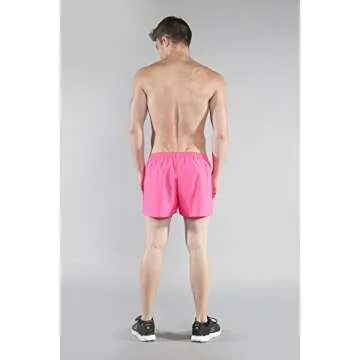 BOA Mens 3" Half Split Running Shorts - Hot Pink