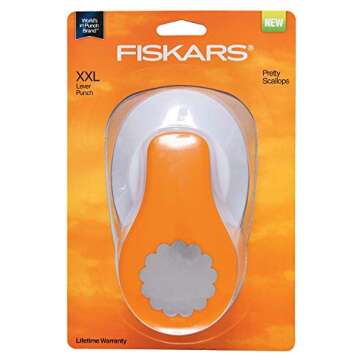 Fiskars 2X-Large Lever Punch, Pretty Scallops