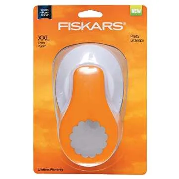 Fiskars 2X-Large Lever Punch, Pretty Scallops