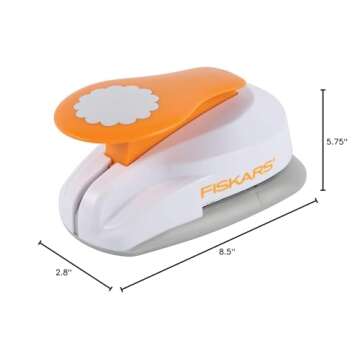 Fiskars 2X-Large Lever Punch, Pretty Scallops