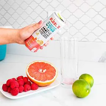 BUBBL'R twisted elix'r, Antioxidant Sparkling Water with Natural Caffeine, 0g Sugar, Gluten Free, All Natural Flavors, 12 Fl Oz Cans, 12 Count