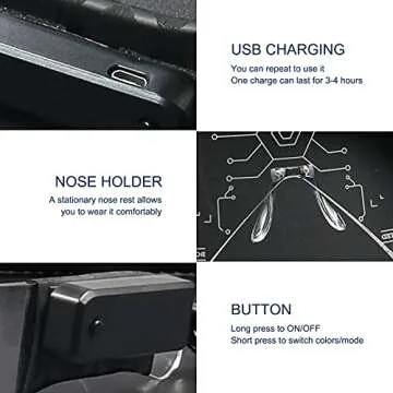 SAFEBAO Led Visor Glasses for Adult with 7 Colors and 4 Modes Rechargeable Light Up Glasses perfect for Festivals,Party,Gift,Dance,Show