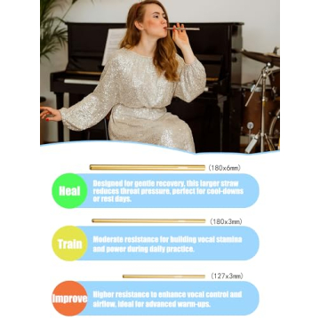 TOPBOMED Sing Straw Vocal Trainer for Voice Healing Aid and Vocal Training