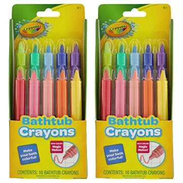 Crayola Taste Beauty Bathtub Markers, Washable Markers for Kids’ Bath Time, 2 pack Bundle