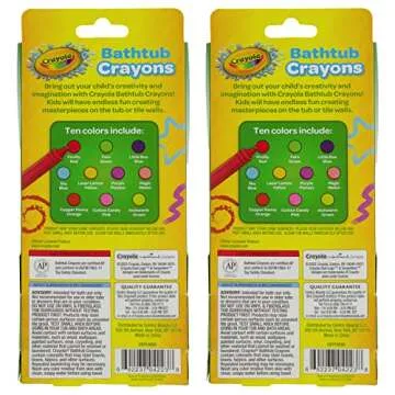 Crayola Taste Beauty Bathtub Markers, Washable Markers for Kids’ Bath Time, 2 pack Bundle