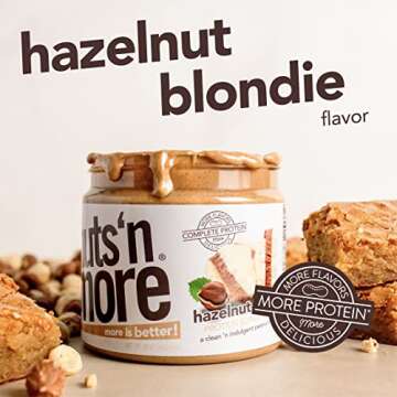 Nuts ‘N More Hazelnut Blondie Spread - High Protein, Low Carb, Low Sugar, Gluten Free, Non-GMO, Al...