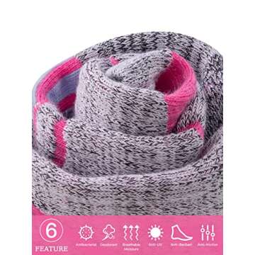 Ski Socks Women Men,Thermal Skiing & Snowboard Socks, Cold Weather, Winter Performance Socks 2-Pack