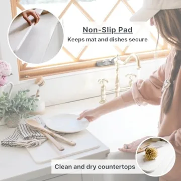 Absorbent Drying Stone Mat - Stylish Kitchen Essential