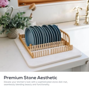 Absorbent Drying Stone Mat - Stylish Kitchen Essential