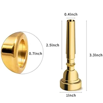 Cheerock 3C Trumpet Mouthpiece for Beginners and Pros
