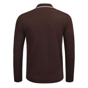 Stylish COOFANDY Men's Quarter Zip Polo for All Seasons