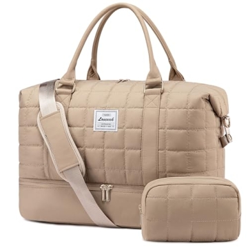 LOVEVOOK Women's Weekender Bag - Stylish Lightweight Travel Duffle with Shoe Compartment & Toiletry ...
