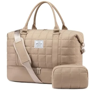 LOVEVOOK Women's Weekender Bag - Stylish Lightweight Travel Duffle with Shoe Compartment & Toiletry ...