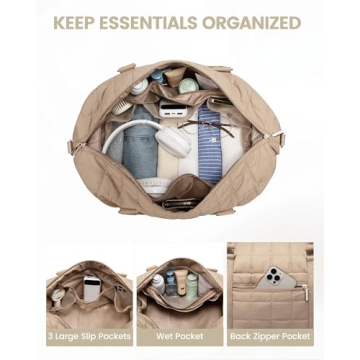 LOVEVOOK Lightweight Weekender Bag with Shoe Compartment