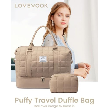 LOVEVOOK Lightweight Weekender Bag with Shoe Compartment