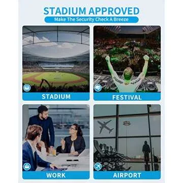 Paxiland Clear Bag for Stadium Events 12x6x12, Large Clear Tote Lunch Bag Stadium Approved with Reinforced Shoulder Straps for Concert Outfits and Festival, Transparent Handbag for Women - Black