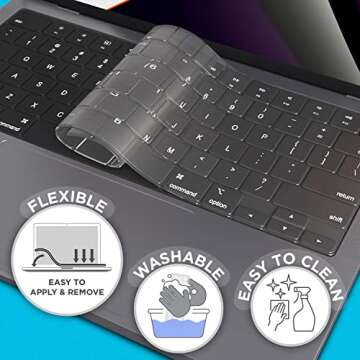 Kuzy Premium Keyboard Cover for MacBook Pro & Air