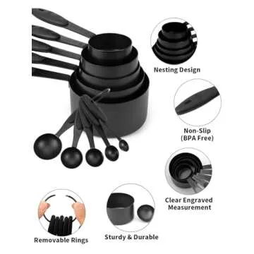 Joyhill Stainless Steel Measuring Cups & Spoons Set of 10