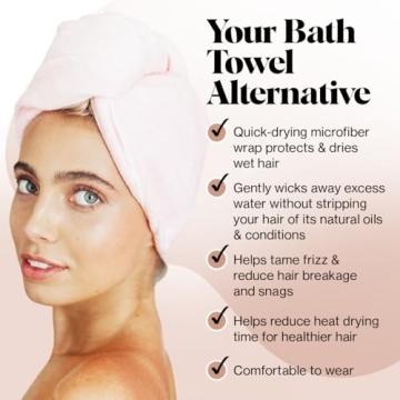 Kitsch Microfiber Hair Towel - Fast Drying and Anti-Frizz