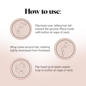 Kitsch Microfiber Hair Towel - Fast Drying and Anti-Frizz