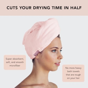 Kitsch Microfiber Hair Towel - Fast Drying and Anti-Frizz