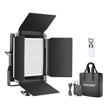 Neewer Advanced 2.4G 660 LED Video Light, Dimmable Bi-Color LED Panel with LCD Screen and 2.4G Wireless Remote