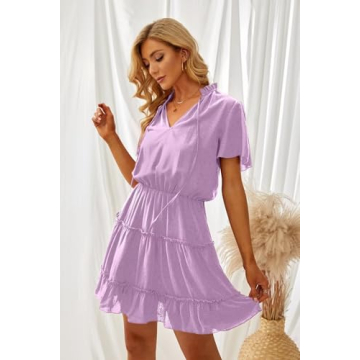 Stylish Dokotoo Women’s Flowy Mini Dress for Summer Elegance