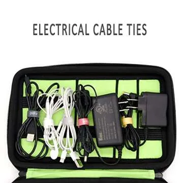 Patu Reusable Fastening Cable Ties - 30 Pcs 4 Inch Microfiber Cloth Hook and Loop Cord Management Wi...