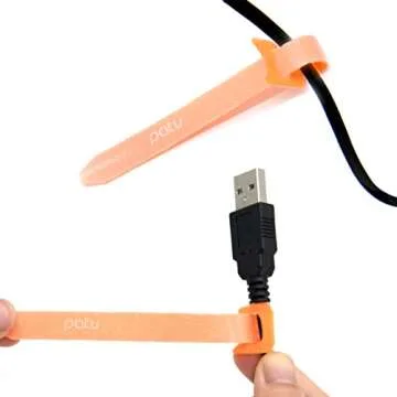 Patu Reusable Cable Ties - 30 Microfiber Hook & Loop Straps