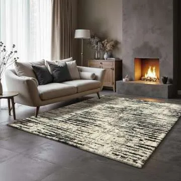 Ottomanson 5'3" x 7' Cozy Shaggy Area Rug for Home