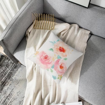 Emvency Floral Throw Pillow Cover - 20inx20in Square Design