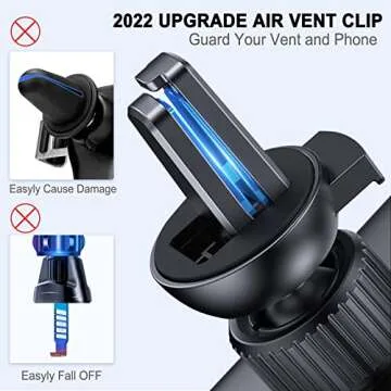 BzmxsLZ Car Phone Mount, Strong Suction Cup, Compatible with Samsung and iPhone, 3 in 1 Dashboard Windshield Vent Universal Phone Holder, 2022 Upgraded