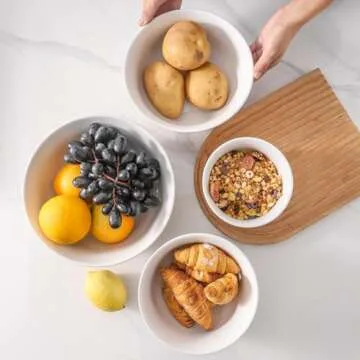 Stylish Hasense Ceramic Mixing Bowls Set for Your Kitchen