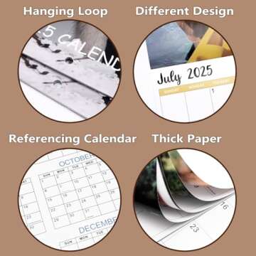 2025 Wall Calendar - Calendar 2025, 12 Monthly Wall Calendar 2025 from Jan. 2025 - Dec. 2025, 24" x 12" (Open), Men & Dog Calendar 2025, Funny Wall Calendar