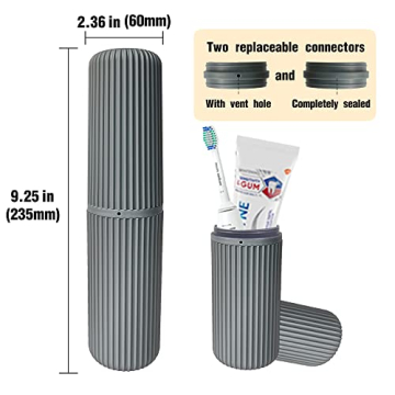 8 Pack Travel Toothbrush Case - Portable & Breathable Holder