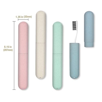 8 Pack Travel Toothbrush Case - Portable & Breathable Holder