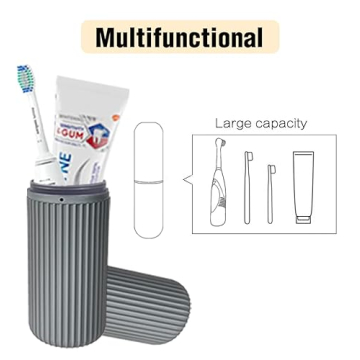 8 Pack Travel Toothbrush Case - Portable & Breathable Holder