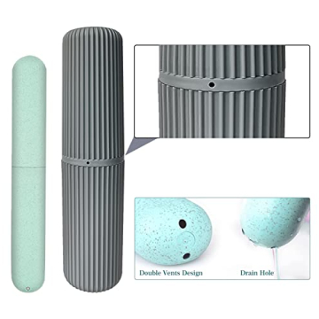 8 Pack Travel Toothbrush Case - Portable & Breathable Holder