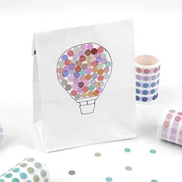 NOGAMOGA Washi Dot Stickers, 8mm Small Translucent Circle Stickers Washi Tape Small Round Color Coding Labels for Bullet Journals, Planners, Calendars, Manila Files - 8 Rolls