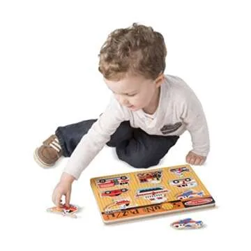 Melissa & Doug Sound Puzzle for Toddlers - 6 Vehicles